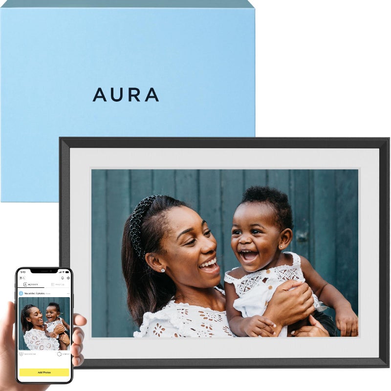 Aura Digital Picture Frame - 10.1" HD Mat Display | Wirecutter's Best Digital Frame for Gifting - Send Photos Directly from Your Phone from Anywhere | Quick & Easy Setup Over WiFi - Free App | Black - Image 1