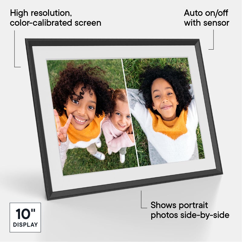 Aura Digital Picture Frame - 10.1" HD Mat Display | Wirecutter's Best Digital Frame for Gifting - Send Photos Directly from Your Phone from Anywhere | Quick & Easy Setup Over WiFi - Free App | Black - Image 3