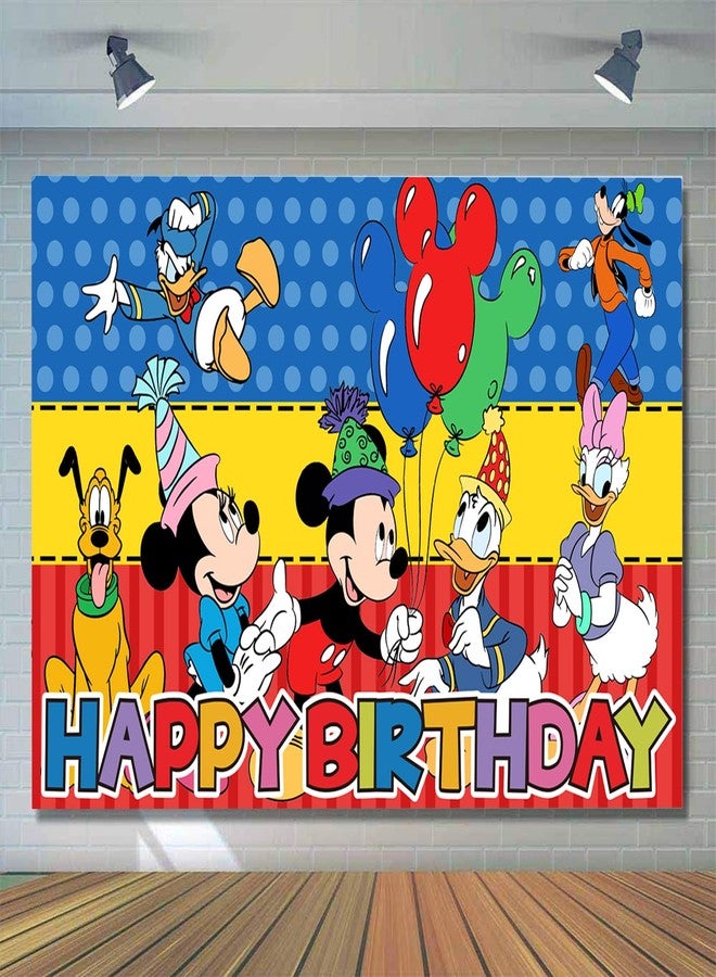 OMTO 42PACK Mickey Birthday Party Supplies Pack Includes，Banner，Cake Topper，Blackdrop,Balloons for Mickey party supplies - Image 5