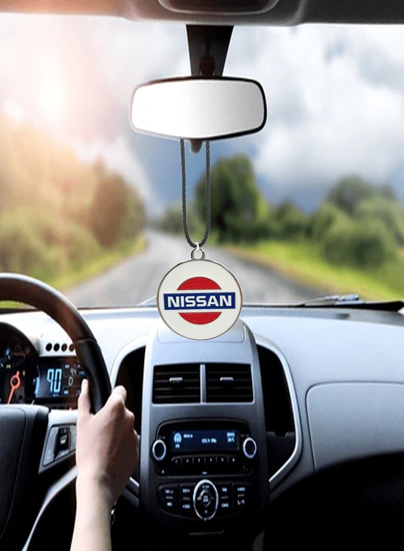 نيسان معلقة قلادة معدنية صغيرة سلسلة الديكور سيارة، مرآة قلادة السيارة 1 جهاز كمبيوتر شخصى - Image 1