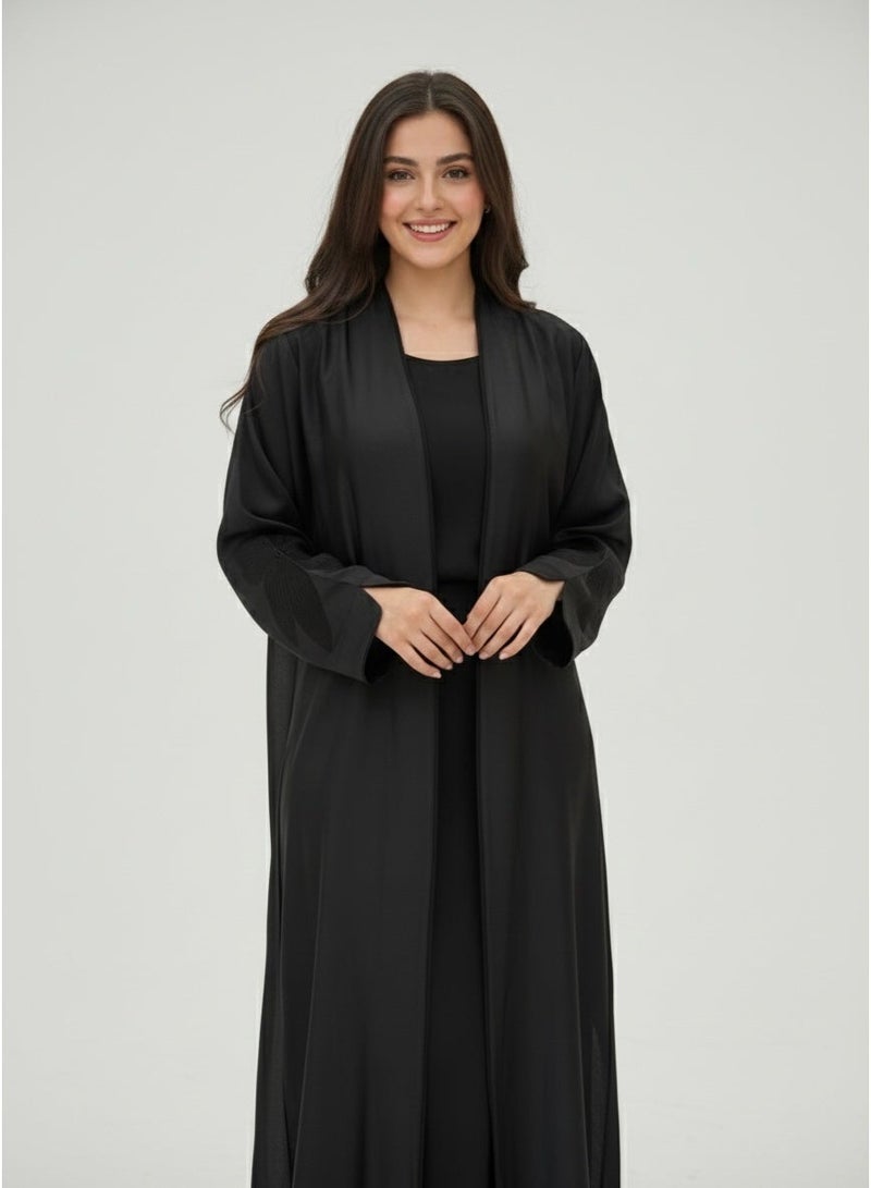 BHNS Abayas for school and abayas for the confusing age | Abaya for the confusing age and abaya for the confusing age | Colored abayas for the confusing age and abayas for the confusing age | Abaya for the confusing age and abayas for young ones | Small abayas for girls that suit every style | Abaya for short girls and abaya for short | Abaya for school and abayas for intermediate | Abaya for secondary and abaya for university | Fancy elegant soft luxurious abayas | Abaya of the trend Gulf bisht black | Abayas for teenage girls and for teenagers suitable for middle school - Image 1