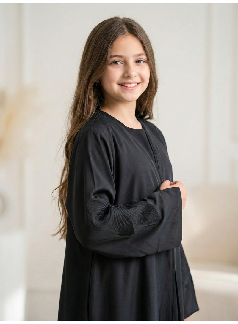 BHNS Abayas for school and abayas for the confusing age | Abaya for the confusing age and abaya for the confusing age | Colored abayas for the confusing age and abayas for the confusing age | Abaya for the confusing age and abayas for young ones | Small abayas for girls that suit every style | Abaya for short girls and abaya for short | Abaya for school and abayas for intermediate | Abaya for secondary and abaya for university | Fancy elegant soft luxurious abayas | Abaya of the trend Gulf bisht black | Abayas for teenage girls and for teenagers suitable for middle school - Image 3