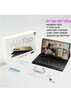 AirTab U07 Ultra Tablet with Keyboard, 7-inch FHD Display, 1TB Internal Storage, 16GB RAM - with a Powerful 8000mAh Battery - Black  - Image 4