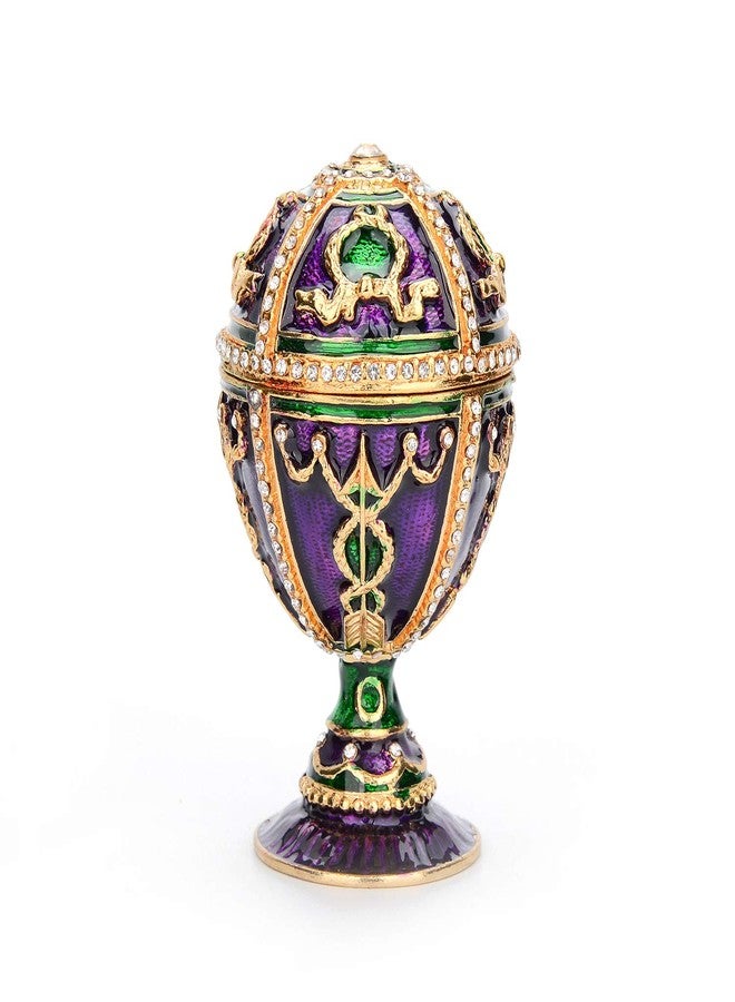 QIFU Easter Egg Style Hand Painted Trinket Box with Hinged, Classic Ornaments to Store Jewelry, Unique Easter Day Gift - Image 1