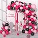 Cunnikku Black and Pink Balloon Garland Arch Kit 122PCS Hot Pink Black Rose Confetti Balloons for Princess Girl Birthday Wedding Baby Shower Bridal Shower Engagement Bachelorette Mean Girls Party Decorations - Image 4