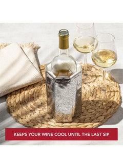 Vacu Vin Active Cooler Wine Chiller - Reusable, Flexible Wine Bottle Cooler - Silver - Wine Cooler Sleeve For Standard Size Bottles - Insulated Wine Bottle Chiller to Keep Wine Cold and Refreshing - pzsku/ZD70D087584943CBA7ECBZ/45/_/1728458481/5ff7cfb4-f3d4-4fc8-8418-cd4e17eb3be3