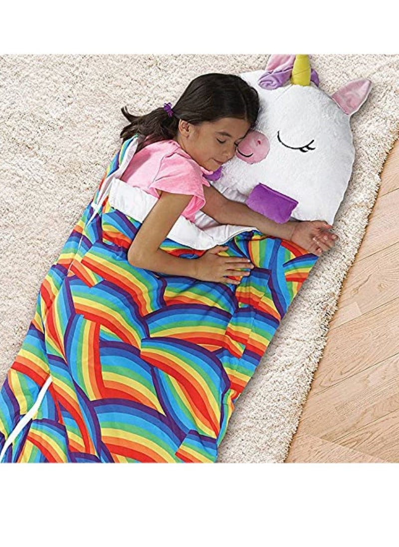Cool Baby COOLBABY Kids Cartoon Large Portable Folding Pillow and Sleeping Bag for Girls and Boys for Playing and Camping  - Image 4
