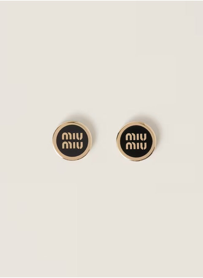 Miu Miu MiuMiu Enameled metal earrings  - Image 1