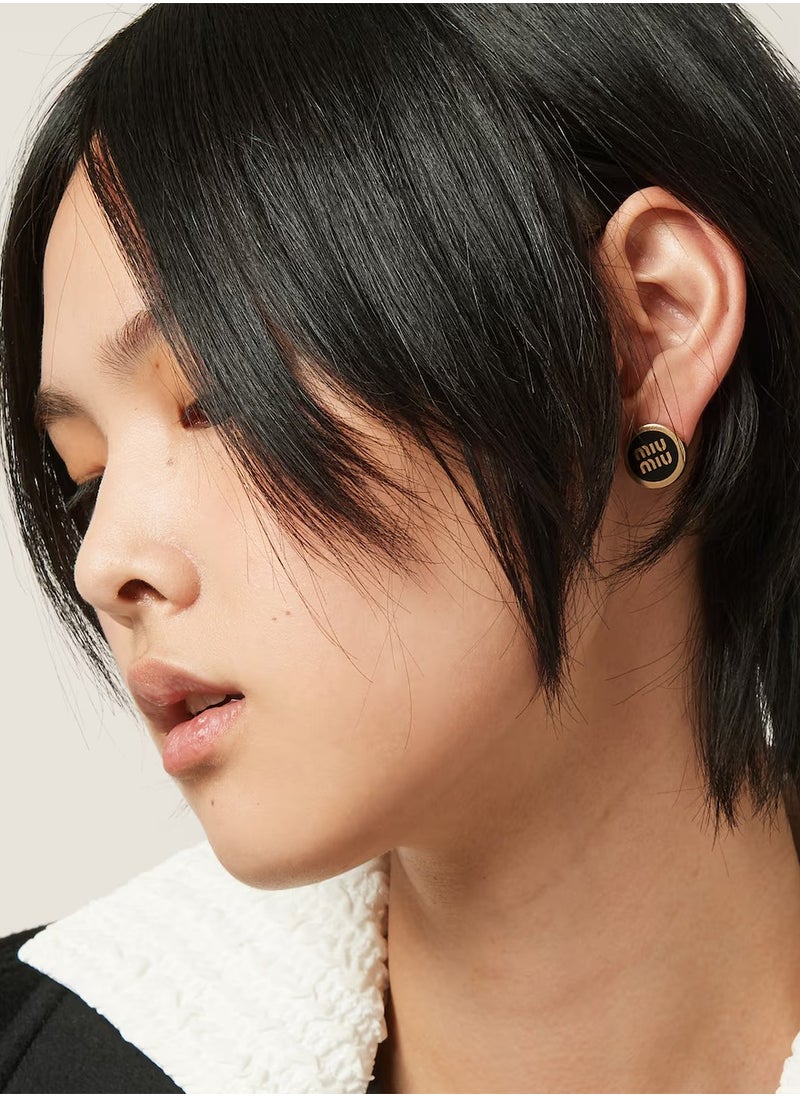Miu Miu MiuMiu Enameled metal earrings  - Image 2