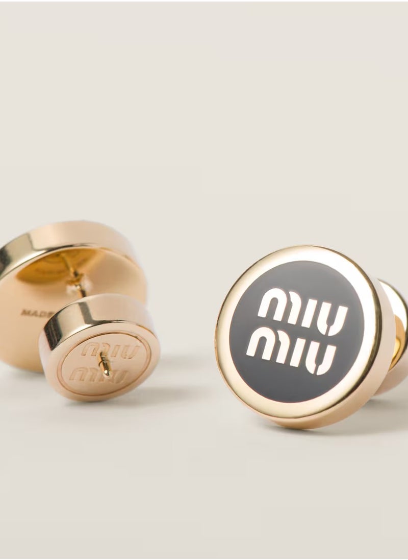 Miu Miu MiuMiu Enameled metal earrings  - Image 3