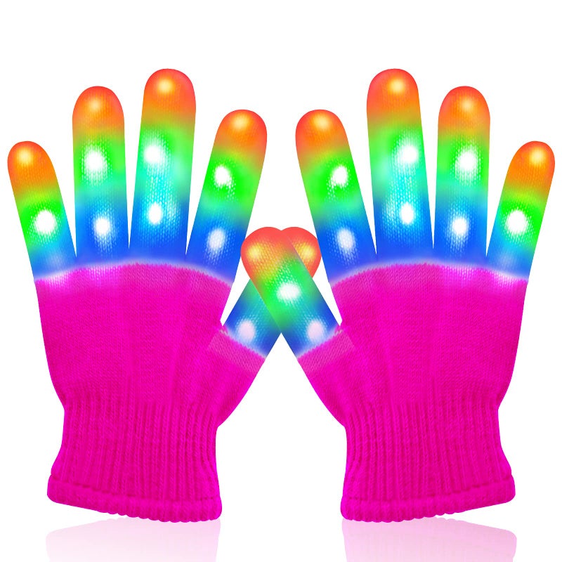 Dodosky Gifts for Girls Age 4 5 6 7 8 9 10 Led Finger Gloves Toys for 38 Year Old Kids Birthday Present for Girls Halloween Toys for Kids Age 5 6 7 Christmas Stocking Stuffers for Girls Pink - Image 4