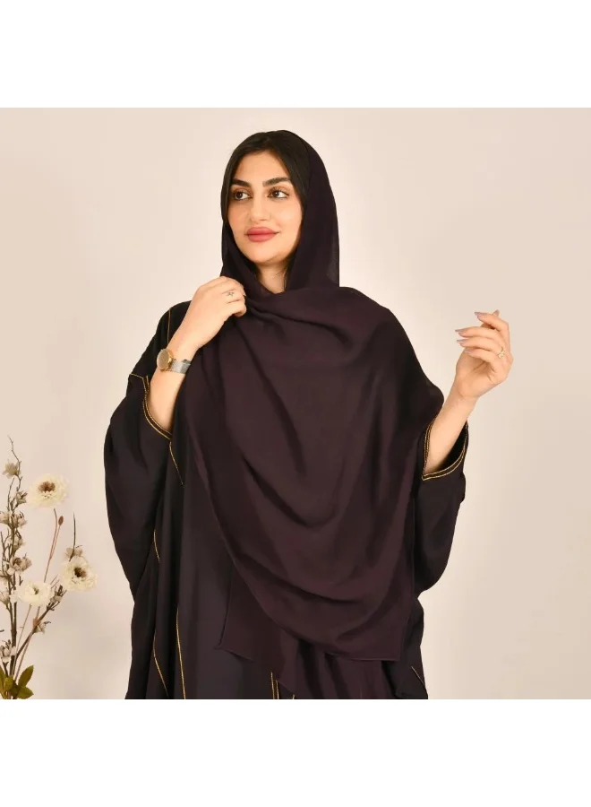 lamha abaya Dark purple veil