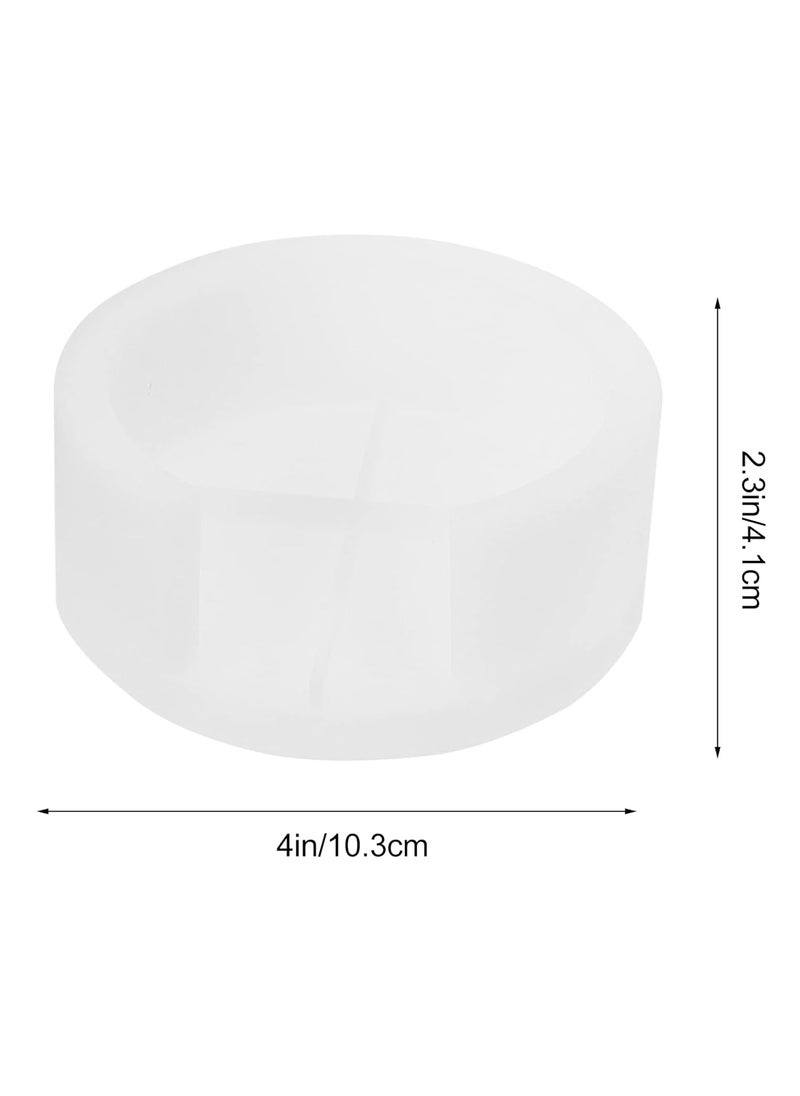 HEALLILY - HEALLILY Coaster Resin Molds 3D Round Silicone Epoxy Resin Casting Molds with Holder Mold Art Crystal Epoxy Mold -Pack of 1 - Image 1