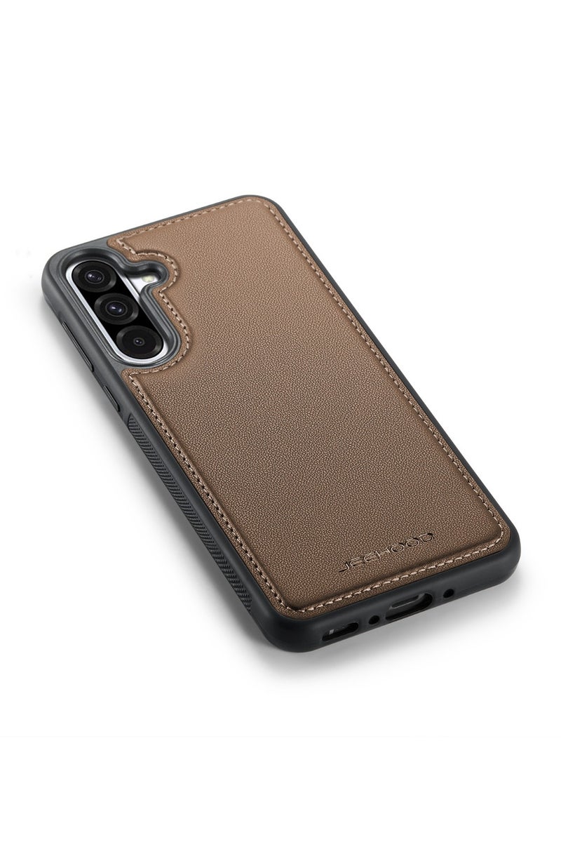 JEEHOOD CaseMe Phone Case Compatible with Samsung Galaxy A56 5G Luxury PU Leather Back Cover Cover Compatible with Samsung Galaxy A56 5G - Brown - Image 4