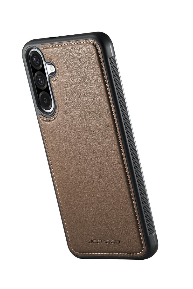 JEEHOOD CaseMe Phone Case Compatible with Samsung Galaxy A56 5G Luxury PU Leather Back Cover Cover Compatible with Samsung Galaxy A56 5G - Brown - Image 2