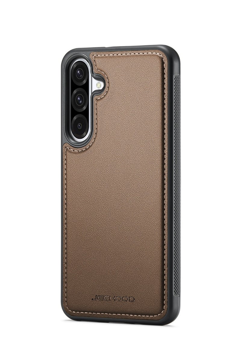 JEEHOOD CaseMe Phone Case Compatible with Samsung Galaxy A56 5G Luxury PU Leather Back Cover Cover Compatible with Samsung Galaxy A56 5G - Brown - Image 3