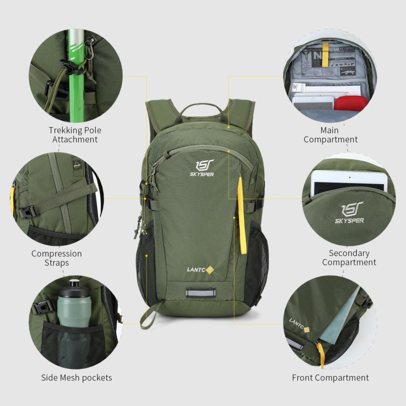 SKYSPER Small Hiking Backpack, 20L/30L Lightweight Travel Backpacks Hiking Daypack for Women Men - Image 4
