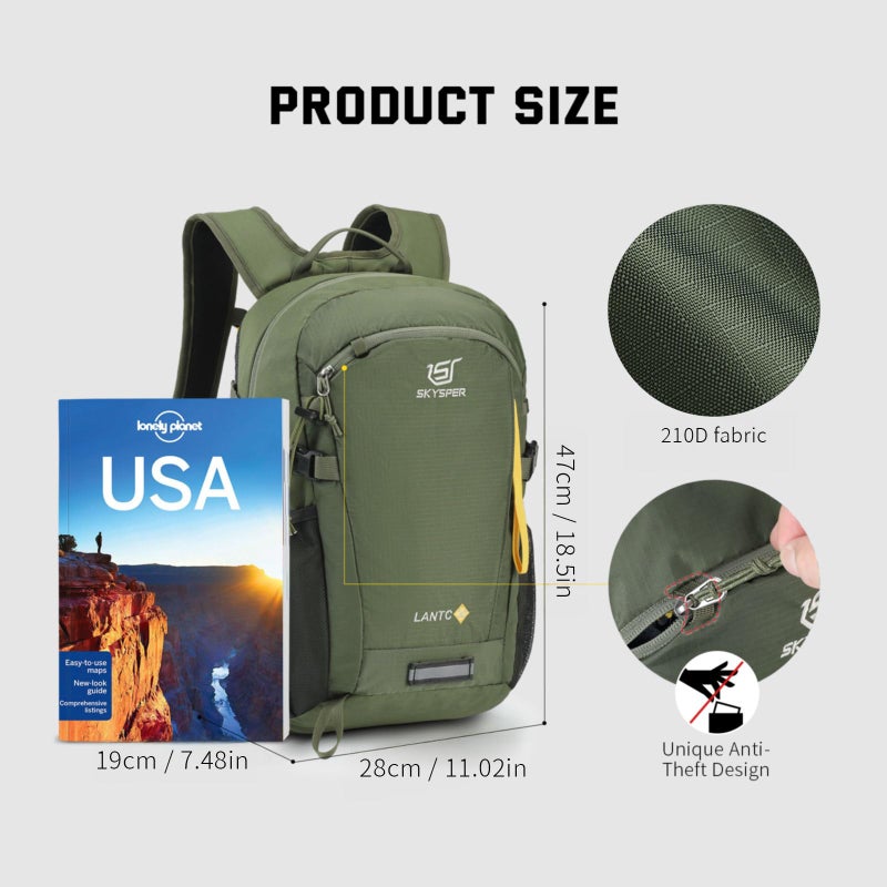 SKYSPER Small Hiking Backpack, 20L/30L Lightweight Travel Backpacks Hiking Daypack for Women Men - Image 5