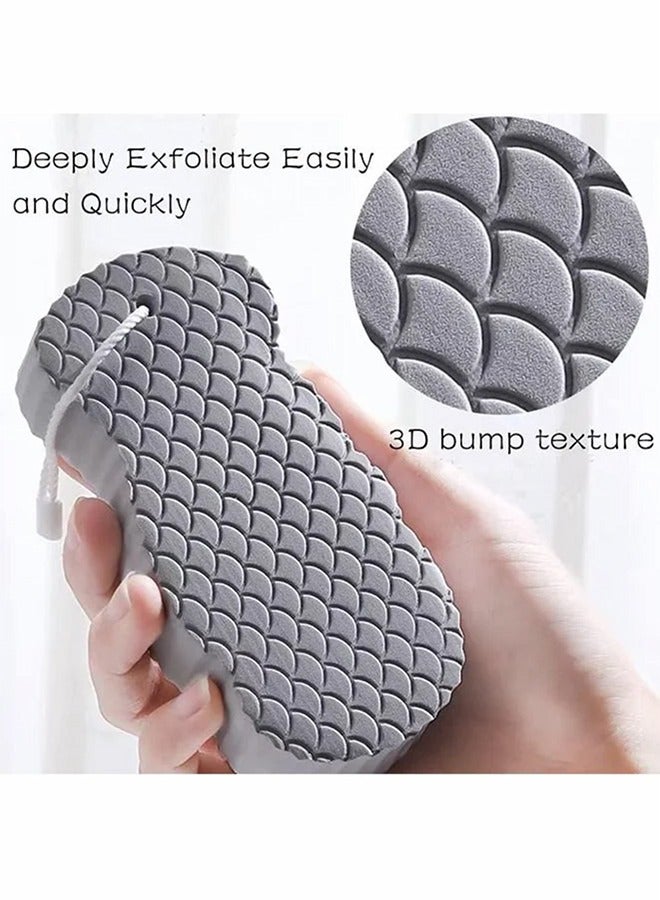 2-Piece Exfoliating Bath Sponge 3D Bath Sponge Shower Brush for Body Adult Baby - Image 3