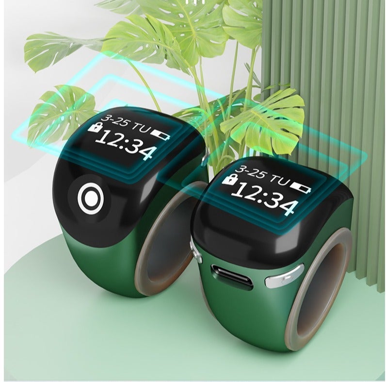 خاتم التسبيح الرقمي الذكي S8 Pro 3 في 1، قابل للتعديل، مع عداد أصابع للذكر الإسلامي، وساعة منبه، وشاشة LED - Image 3