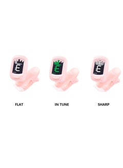 Generic Clip-On Tuner for Guitar Ukulele Violin Bass u0026 Chromatic Tuning Modes (Multi-Key Modes), LCD Display, 360 Degree Rotating, Fast u0026 Accurate (pink)  - Image 2