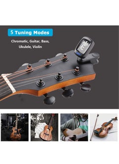 Generic Clip-On Tuner for Guitar Ukulele Violin Bass u0026 Chromatic Tuning Modes (Multi-Key Modes), LCD Display, 360 Degree Rotating, Fast u0026 Accurate (pink)  - Image 4