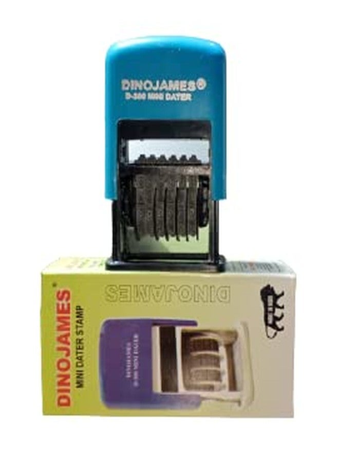 Dinojames Self Inking 6 Digit Number Stamp Adjustable Number Pack of - 1 (Ink Colour - Blue) - Image 4