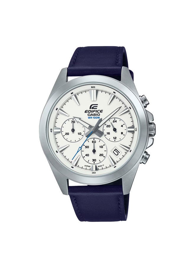 EDIFICE CASIO - Leather Chronograph Watch EFV-630L-7AVUDF - Image 1