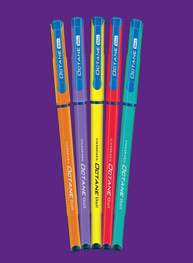 Classmate Octane Colour Fest- Blue Ball Pens (Pack of 10) | Smooth & Fast Writing Ball Pens | Attractive Body Colours|Comfortable to Hold & Write|School & Office Stationery|Work from Home Essentials - Image 4