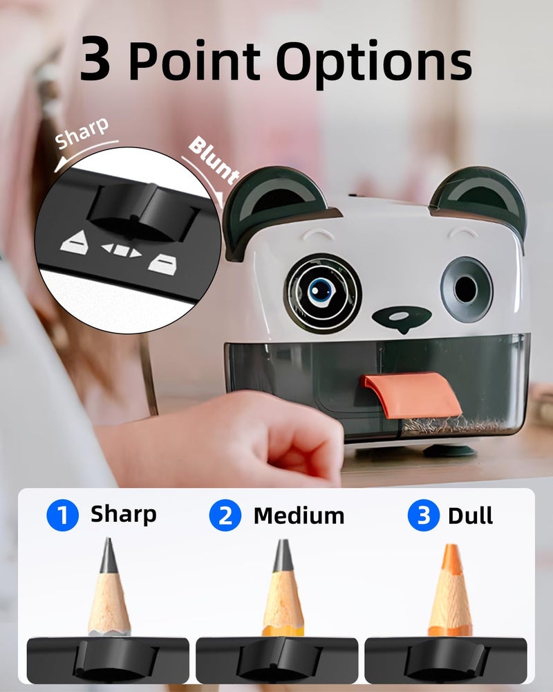 ZMOL Heavy Duty Electric Pencil Sharpener for Classroom, Auto-Stop Cute Pencil Sharpener Plug in for Kids for No.2 / Colored Pencil Sharpeners Plug in - Image 3