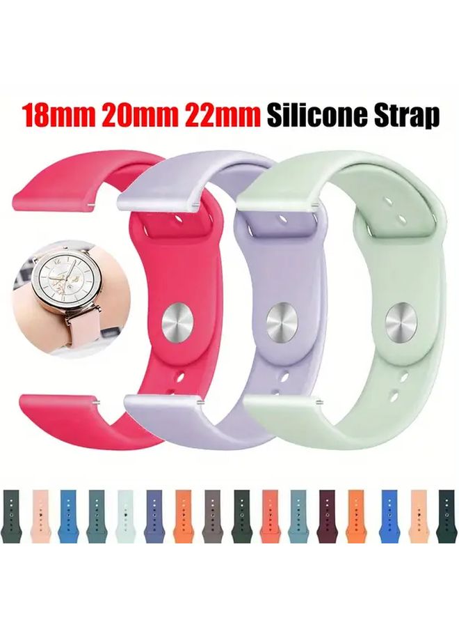22mm White Soft Strap For Samsung Galaxy Watch 7 6 5 4 Huawei GT 4 3 2 - Image 1