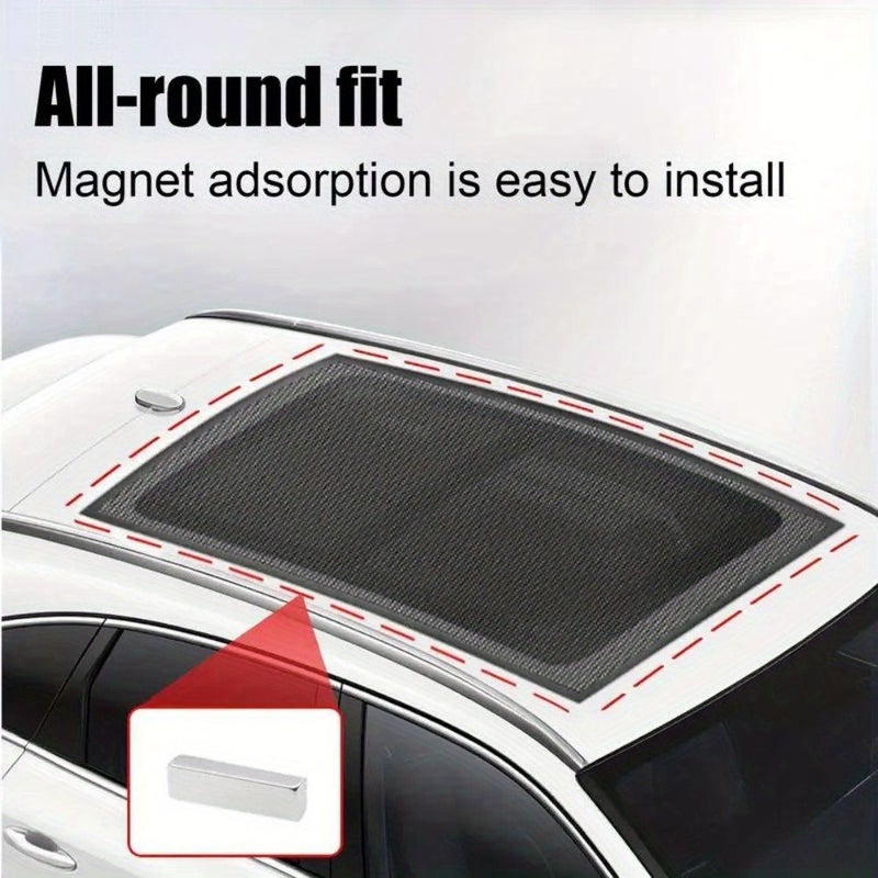 ستارة شبكية مغناطيسية لسقف السيارة، واقية من الشمس قطعة واحدة 39 × 49 × 21 بوصة، حماية من الشمس وعازل للحرارة، شبكة لمكافحة البعوض، قماش عالي الجودة ومتين، حاجب شمسي مناسب لعشاق السفر والرحلات الخارجية بالمركبات الترفيهية. - Image 2