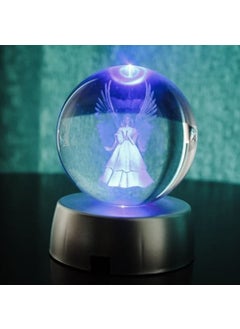 Hediyesahibi Gift Holder Angel Design 3D Glass Globe 6cm  - Image 1