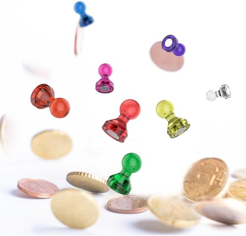 Tiergrade Push Pin Magnets - Tiergrade 120 Pack 7 Assorted Color Strong, Office, Use at Kitchen Home and School Classroom, for Refrigerator Dry Erase Board and Whiteboard. - Image 4