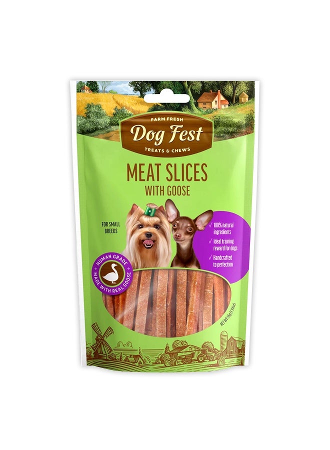 Dog Fest Slices With Goose For Small Breeds - 55G - Image 1