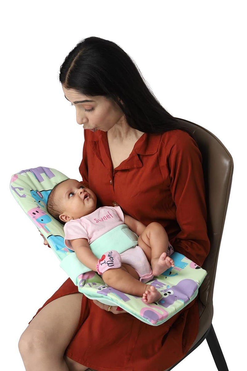 HOOPA وسادة تغذية HOOPA 2 في 1 مع مرتبة قطنية ناعمة (أخضر نعناعي) | وسادة رضاعة | حاملة أطفال | حديثي الولادة حتى 4 أشهر | دعم كامل للجسم | وسادة للرضاعة | وسادة للأطفال - Image 2