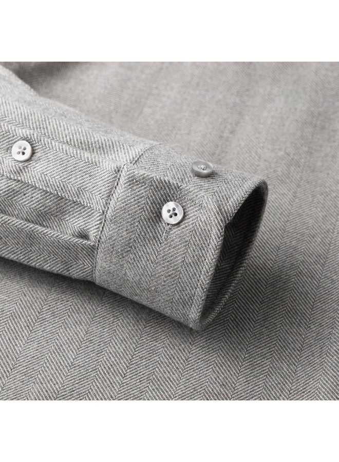 Firs Double-sided Brushed Cotton Long Sleeve Shirt Men Autumn Twill Comfortable Skin-friendly Business Casual Shirt Top - Image 2