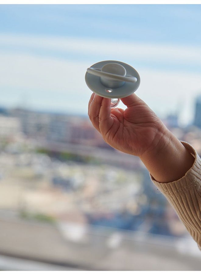 Mininor Round Pacifier Latex 0M Icicle - Image 5