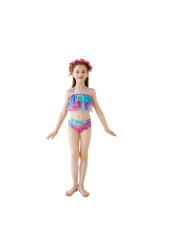 Y&D 3-Piece Mermaid Bathing Swimsuit Set 130CM - Image 5