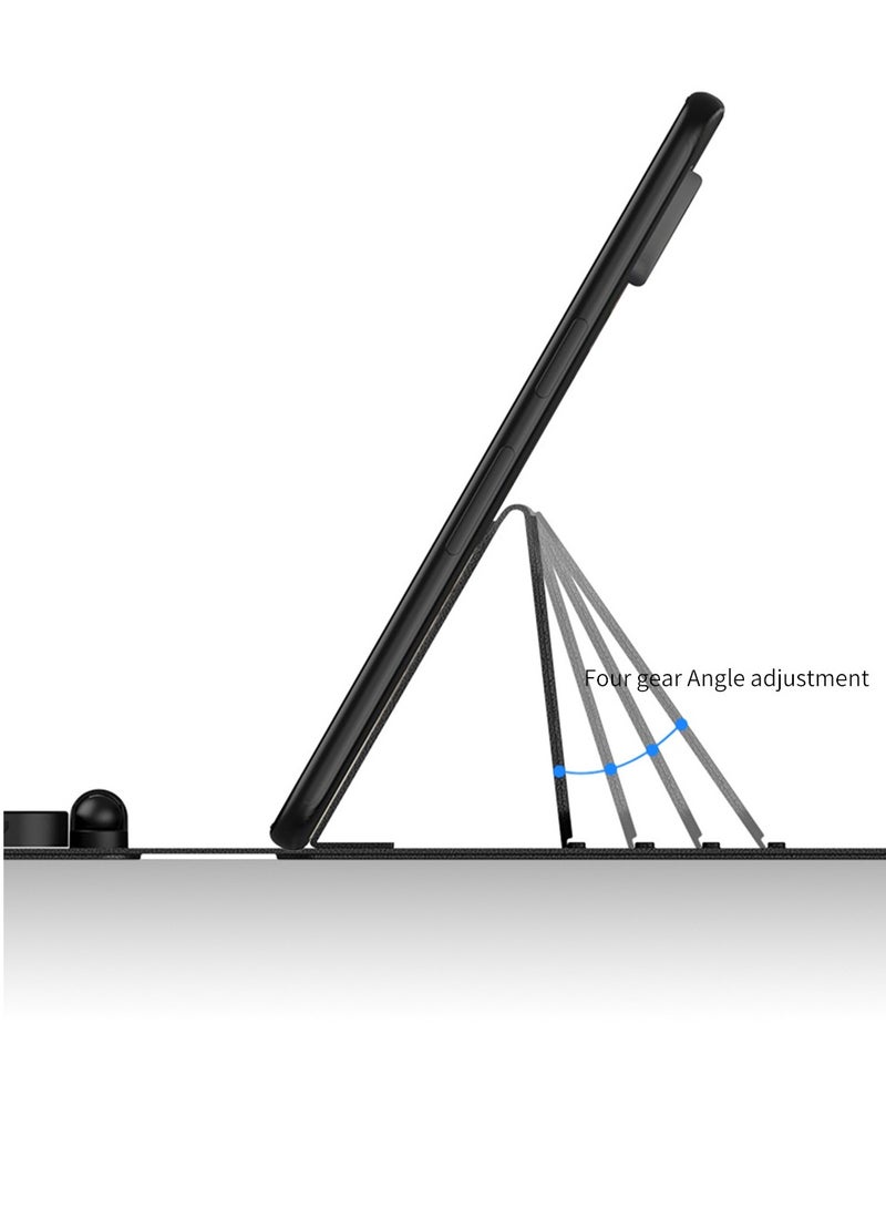 Compatible with Oneplus Open/OPPO Find N3 Keyboard with Bluetooth Mouse and Capacitive Pen Bluetooth Keyboard Wirelessly Connects with Leather Holster - Image 3