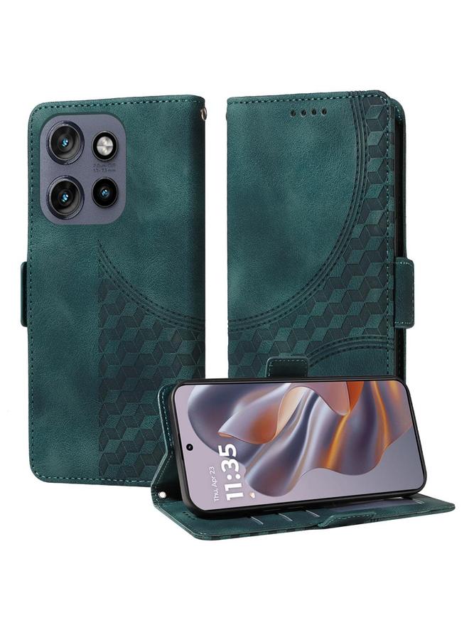 erorex Case For Motorola Edge 50 Neo / ThinkPhone 25 Embossed Rhombus Starry Leather Phone Case - Image 1