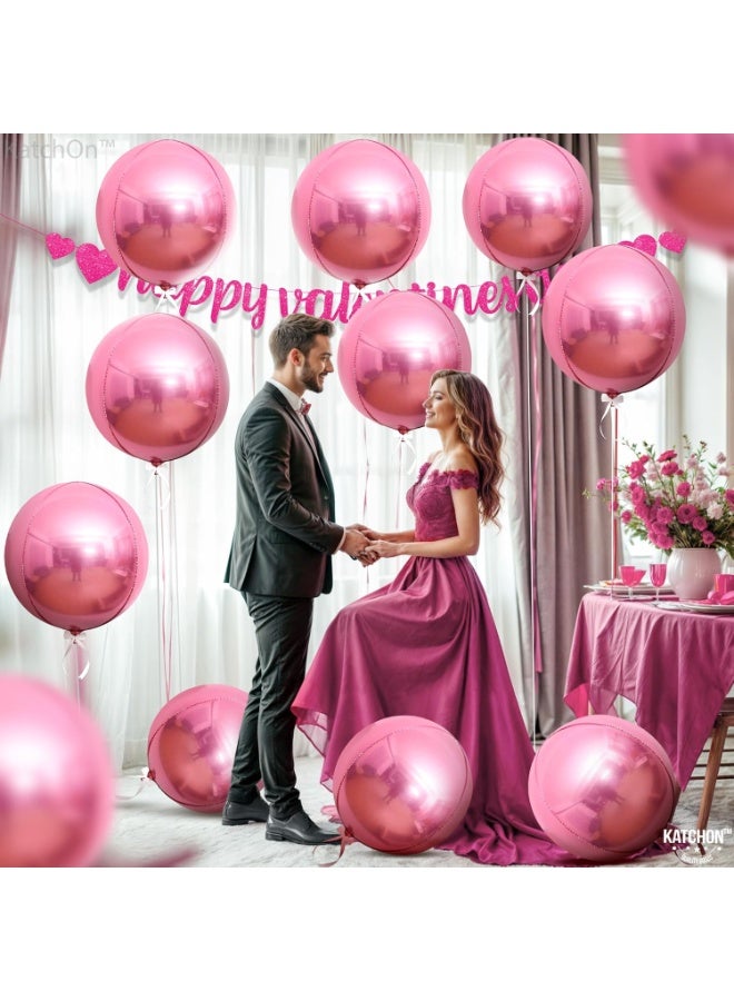 KATCHON Light Pink Foil Balloons - 22 Inch, Pack of 12 | Light Pink Mylar Balloons for Flamingo Party Decorations | Foil Balloon For Birthday, Gender Reveal, Baby Shower, Bachelorette Party Decor - Image 2
