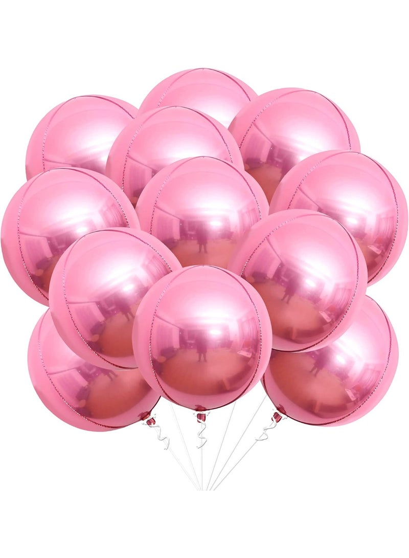 KATCHON Light Pink Foil Balloons - 22 Inch, Pack of 12 | Light Pink Mylar Balloons for Flamingo Party Decorations | Foil Balloon For Birthday, Gender Reveal, Baby Shower, Bachelorette Party Decor - Image 1
