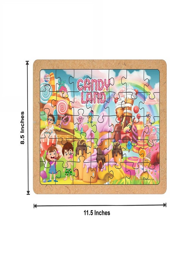 RATNA'S Ratnas Wooden Floor Puzzle Candy Land 35 Pieces Jigsaw Puzzle Size 29.5 cm x 21.5 cm for Kids 3+ Years - Image 4