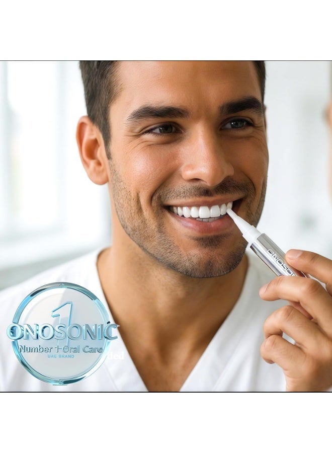 ONOSONIC White Teeth Expert® Premium Whitening Gel Pen – Dazzling White Smile in 7 Days | Up to 4 Shades Whiter | Teeth Whitening Pen | clinically approved by dentist - Image 2