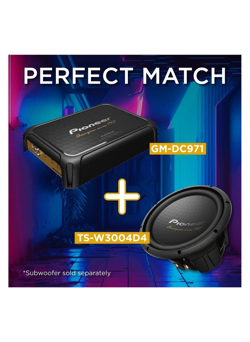Pioneer - Pioneer GM-DC971 2400W Max/1200W RMS Champion Series Pro Class-D Mono Amplifier - Image 1