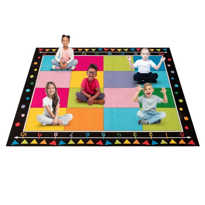 CLASSROOM CARPET CHILDRENS CLASSROOM RUG 85X65KID RUG WITH NONSLIP BACKINGCHILDRENS CLASSROOM EDUCATIONAL SEATING CARPET ELEMENTARY