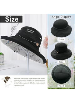 MileMelo Women Mesh Sun Hats Summer Beach UV Protection UPF Packable Wide Brim Chin Strap（Black）  - Image 2