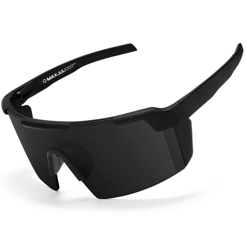 MAXJULI XL Z87 Sunglasses for Big Wide Heads Men TR90 Ultralight UV400 Protection Glasses Z8225 BlackGrey - Image 2