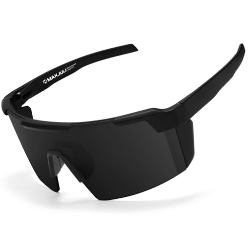 MAXJULI XL Z87 Sunglasses for Big Wide Heads Men TR90 Ultralight UV400 Protection Glasses Z8225 BlackGrey - Image 1